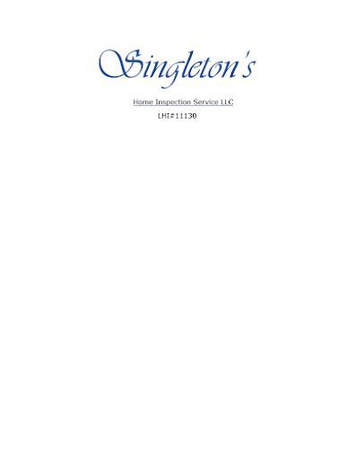 Singleton’s Home Inspection Service LLC. LHI#11130